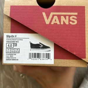 Black infant slip on vans